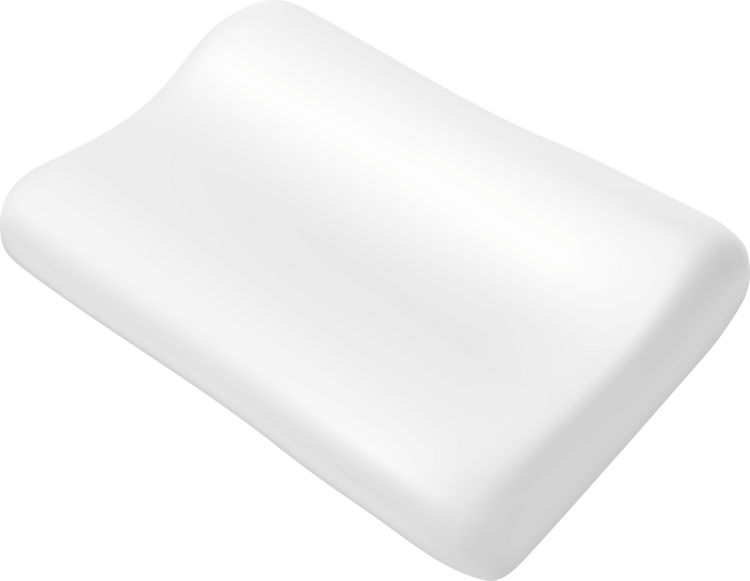 Orthopedic white pillow, cushion with memory foam